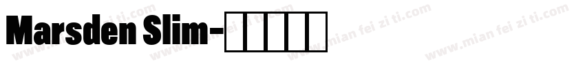 Marsden Slim字体转换